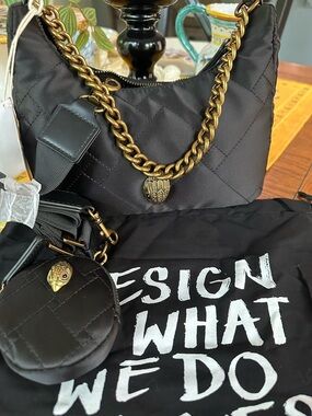 Kurt Geiger RECYCLED MULTI CROSS BODY w/ Pouch, Chain and Dust Bag NWT